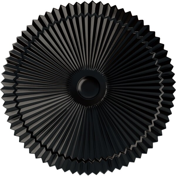 Ekena Millwork Shakuras Ceiling Medallion (Fits Canopies up to 5"), Hand-Painted Jet Black, 24"OD x 3"P CM24SHBLF - main